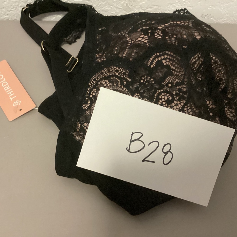 ThirdLove 24/7 Lace Contour Plunge‎ Bra Womens 36G Black Taupe Underwire NWT - Picture 11 of 11